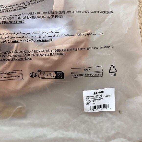 SKIMS SMOOTHING INTIMATES FULL COVERAGE BRA SIZE 36B NWT $56 - Picture 10 of 10